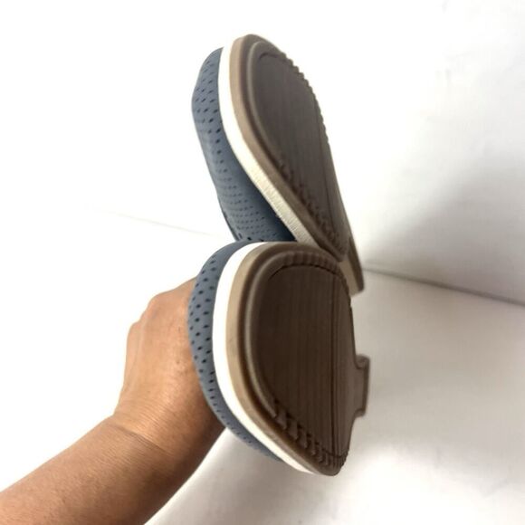 Naturalizer Womens 9.5M Comfort Casual Blue/Gray Faux Leather Slip On Wedge Shoe - Picture 7 of 11